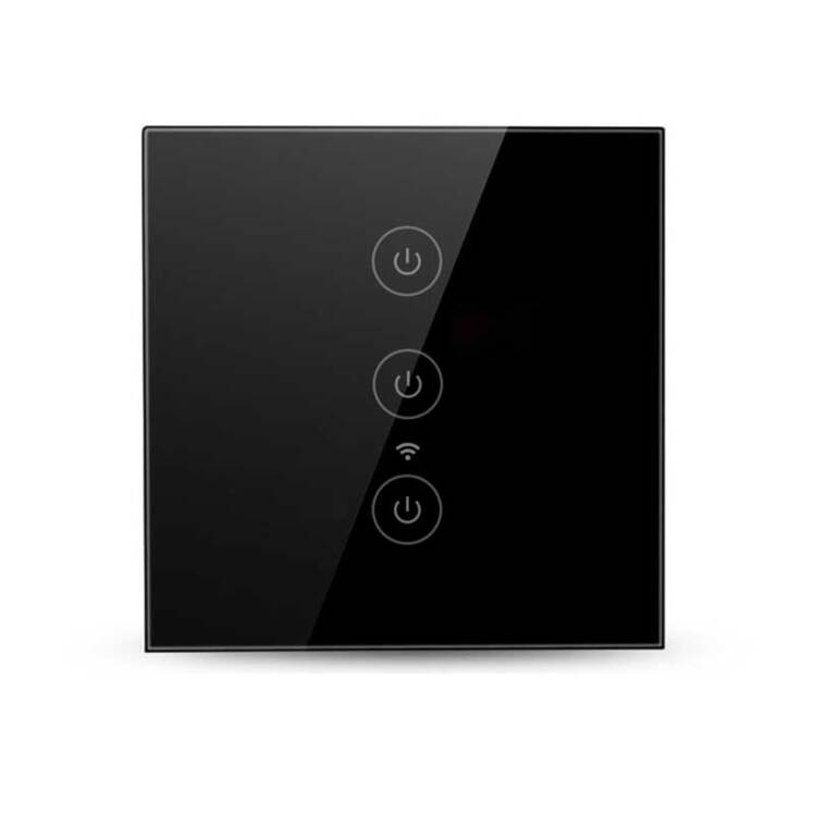 زیباترین کلید لمسی هوشمند وای فای سه پل زمرد مشکی