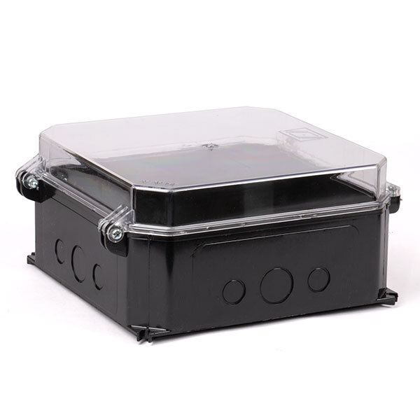 جعبه محافظ پلی کربنات مشکی ضد آب دربدار